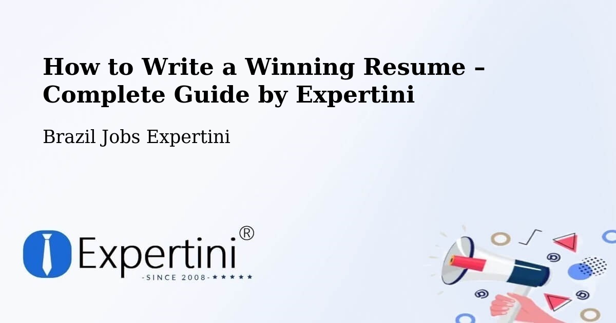 Resume Writing Guide for Job Seekers – Maringá - Maringá, Brazil Jobs Expertini